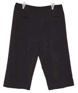 Pantalones de vestir LARRY LEVINE elásticos - negros con puños y recortados - para mujer 16 - Imagen 1 de 2