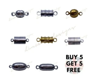 Silver & Gold Plated Magnetic Jewellery Clasps Strong Clasp Findings Necklace UK - Picture 1 of 27