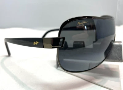 GAFAS DE SOL MAUI JIM MAKA MJ 513-02 NEGRAS Y GUNMETAL CON ESCUDO POLARIZADO GRIS NUEVAS Foto 1 de 4