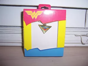 DC Comics WONDER WOMAN Logo Necklace NIB 16" Chain + 2" Ext AS PICTURED - Picture 1 of 9