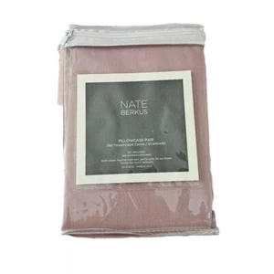 Nate Berkus Solid Lilac Purple Pillowcases 100% Cotton 350 Thread Count New - Picture 1 of 2