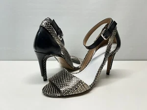 Neu ohne Karton Maison Margiela schwarz weiß Reptilleder Knöchelriemen Absatz Sandalen Gr. 40 - Bild 1 von 16