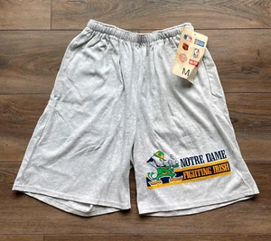 Vintage Notre Dame Fighting Irish Shorts Size M Winning Streak Heather Gray NWT - Picture 1 of 14