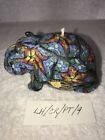 Vintage Swazi Hippo Colorful Candle~New