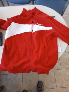 Ducati Track Sport Jacket Mens Size 2XL XXL Red Full Zip Cotton Jersey - Picture 1 of 4