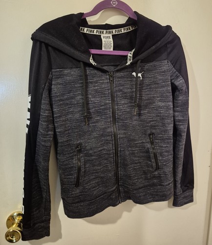 UNDERCOVER Felpa con cappuccio e zip morbida marca ROSA nera e grigia taglia S