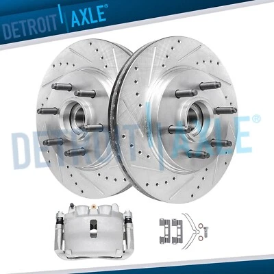 Pinza de freno izquierda rotor perforado delantero tracción trasera 12,99" para Ford F-150 Lincoln Mark LT Foto 1 de 4