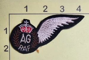 Air Gunner Patch RAF Royal Air Force Flat Brevet Wing Vintage Military - Picture 1 of 1