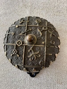 Antique Large Bronze Sargent Ekado Doorbell 4 7/8” Diameter, Original Patina - Picture 1 of 7