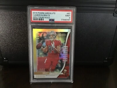 2019  Cameron Brate Absolute Spectrum Gold SSP /10 PSA 9 (pop 1) None Higher🏈🔥 - Image 1 of 4