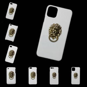 For iPhone 11 Pro SE 8 Touch 4 5 6 7 3D Lion Head Finger Holder Hard Back Cover - Picture 1 of 9