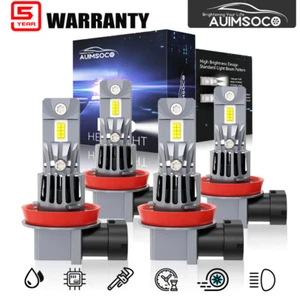 Low + High Beam For Chevy Silverado 2023 2024 2025 4x LED Headlight Bulbs H9 H11 - Picture 1 of 14