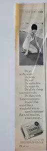 1967 Tampax tampons brunette Peter Pan swimsuit vintage ad - Picture 1 of 1