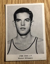 1955 Ashland Oil Basketball Card Lynn Cole Western Hilltopers Aetna Gasoline VG+