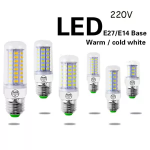 LED Corn Light Bulb E14 E27 Screw Ultra Base Bright White Lamp 3W 3.5W 4W 4.3/5W - Picture 1 of 11