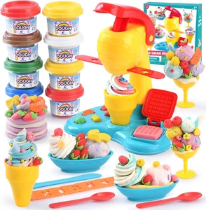 Color Dough Sets for Kids Ages 4-8, Kitchen Ice Cream Maker dough Set for Kids A - Picture 1 of 11