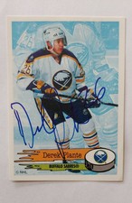 1995-96 Panini Sticker #16 In Person Auto Derek Plante Buffalo Sabres