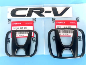 1 PAR INSIGNIA EMBLEMA H +1 CR-V/Negro BRILLANTE H PARA HONDA CR-V/ 2017-2022 - Imagen 1 de 5