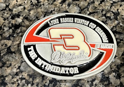 #3 DALE EARNHARDT THE INTIMIDATOR 7 TIME NASCAR CHAMPION BELT BUCKLE VTG. 2005 Cover