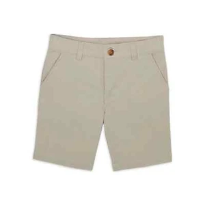 Wonder Nation Boys School Uniform Flat Front Classic Fit Khaki Shorts Size 16 - Picture 1 of 3
