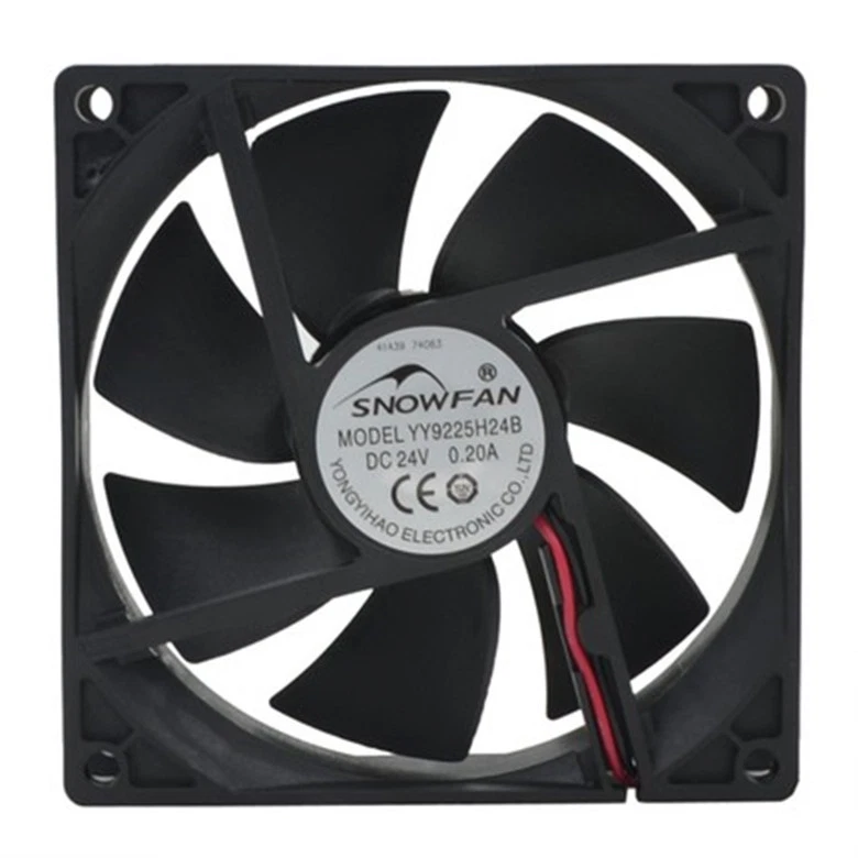 SNOWFAN YY9225H24B 9cm 24V 0.2A Industrial Equipment Cooling Fan Double Ball - Image 1 of 4