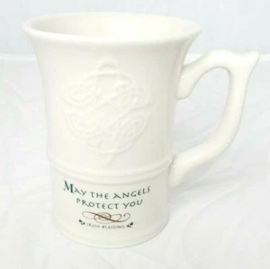 Irish Blessing Cup Mug ''May The Angels Protect You'' By Russ 4" tall Celtic EUC - Picture 1 of 10