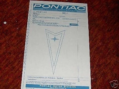 1970 PONTIAC FIREBIRD LEMANS CATALINA WINDOW STICKER - Image 1 of 1