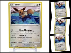 Pokemon Sword & Shield SHINING FATES 052/072 Eevee 4X Mint/NM 4 TCG Playset X4 - Picture 1 of 3