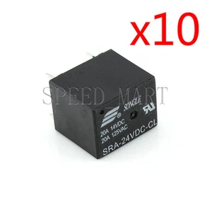 10 PIEZAS SRA-24VDC-CL DC 24V Bobina 20A PCB Propósito General Relé de Potencia 5 Pines SPDT - Imagen 1 de 1
