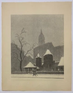 Original ELLISON HOOVER Little Church Around the Corner NEW YORK CITY LITHOGRAPH - Picture 1 of 9