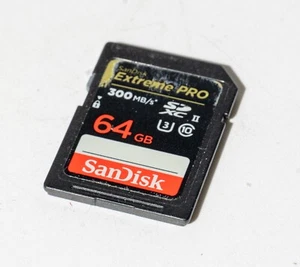 SanDisk 64GB Extreme PRO UHS-II SDXC Memory Card V90 300 MB/s - Picture 1 of 2