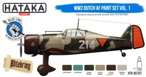 HATAKA HTK BS107 WWII Dutch Air Force Acrylic Paint Set Blue Line 6 x 17ml - Picture 1 of 4