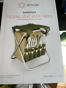 Picnic Time Garten Werkzeug Tragetasche Set Klappsitz 5 Hand Hof Werkzeuge NEU - Bild 1 von 2