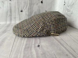 Barbour Cap Flat Wool Mens Beige Size7 57cm - Picture 1 of 6