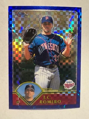 2003 Topps Chrome Uncirculated X-Fractors #360 J.C. Romero #'d 16/57 Twins - Image 1 of 2