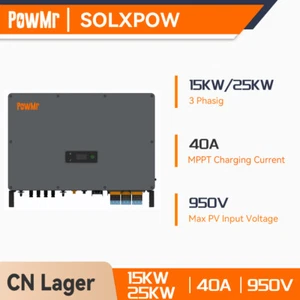 Inverter ibrido PowMr 3 fasi 15/25 kW inverter fotovoltaico omologazione VDE - Foto 1 di 7