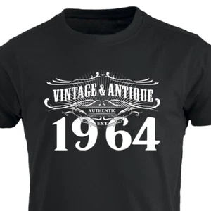 Antiguo y antiguo Est. Camiseta 1964 Regalos de cumpleaños para él y su regalo Reino Unido - Imagen 1 de 19