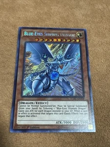 🔥 YUGIOH Blue-Eyes Shining Dragon LCKC-EN008 SECRET RARE VLP/NM - Picture 1 of 14