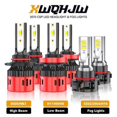 FIT Chevrolet Colorado 2015-2020 2021 2022 LED Headlight + Fog Light Bulbs Combo - Image 1 of 4