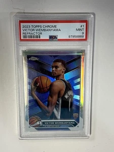 2023 Topps cromo #1 Victor Wembanyama cromo refractor RC PSA 9 - Imagen 1 de 1