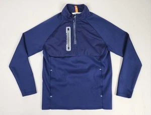 Chaqueta Peter Millar Para Hombre Pequeña Azul Hyperlight Weld Híbrida Media Cremallera Pullover - Imagen 1 de 13