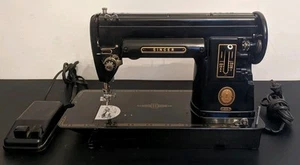Vintage 1950's Singer 301A Black Sewing Machine Tested = Working. No Case - Picture 1 of 7