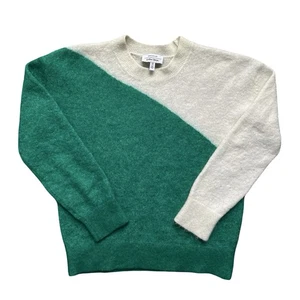 & Other Stories Mohair Wollmischung Pullover Damen Medium Paris Atelier Grün Creme - Bild 1 von 9