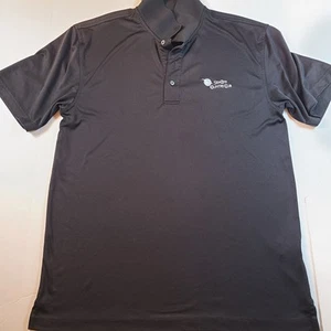 Sea Cliff Club Golf Polo Mens L Black Short Sleeve Shirt Oxford Performance Fit - Picture 1 of 7