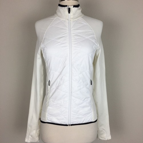OFF WHITE Giacca sportiva Athleta nera bianca con zip piccola