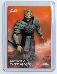 Topps Chrome Star Wars 2025 Orange Aerubesh Savage Oppress/25 Clone Wars AV-62 - Imagen 1 de 2
