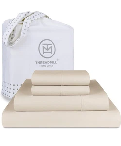 Luxury Supima Cotton Sheets, Luxury 1000 Thread Count Soft 100% Cotton Sheets fo - Picture 1 of 6