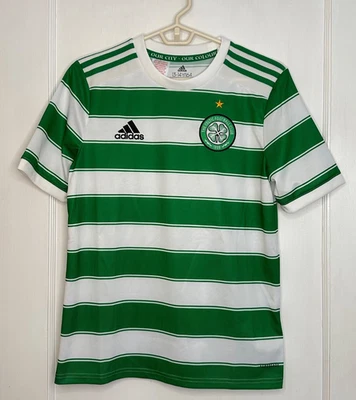 Adidas SIze L 13-14Y Aeroready Primegreen Celtic Football Club Jersy Green White - Image 1 of 4