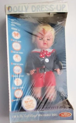Juego de muñecas grandes Ronnie 16" vintage Uneeda Dolly Dress-Up 1971 nuevo en caja sellada Foto 1 de 3