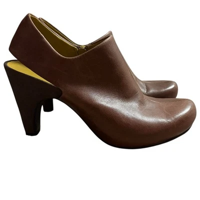 Botines de tacón Tsubo Aeria para mujer de cuero marrón zapatos con cordones talla 7,5 Foto 1 de 4